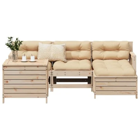 Gartensitzgruppe 5-teilig Massivholz Kiefer von vidaXL, Gartensets - Ref: Foro24-3250504, Preis: 322,62 €, Rabatt: %