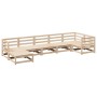Gartensofa-Set 7-teilig aus massivem Kiefernholz von vidaXL, Gartensets - Ref: Foro24-3299541, Preis: 389,23 €, Rabatt: %
