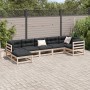 Gartensofa-Set 7-teilig aus massivem Kiefernholz von vidaXL, Gartensets - Ref: Foro24-3299541, Preis: 389,23 €, Rabatt: %
