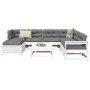 Gartensofa-Set 8-teilig aus massivem weißem Kiefernholz von vidaXL, Gartensets - Ref: Foro24-3250573, Preis: 546,90 €, Rabatt: %