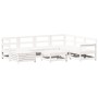 Gartensofa-Set 8-teilig aus massivem weißem Kiefernholz von vidaXL, Gartensets - Ref: Foro24-3250573, Preis: 554,53 €, Rabatt: %
