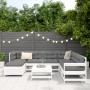 Gartensofa-Set 8-teilig aus massivem weißem Kiefernholz von vidaXL, Gartensets - Ref: Foro24-3250573, Preis: 554,53 €, Rabatt: %
