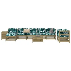 Gartensofa-Set 10-teilig aus imprägniertem Kiefernholz von vidaXL, Gartensets - Ref: Foro24-3250663, Preis: 609,50 €, Rabatt: %