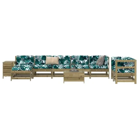 Gartensofa-Set 10-teilig aus imprägniertem Kiefernholz von vidaXL, Gartensets - Ref: Foro24-3250663, Preis: 609,54 €, Rabatt: %
