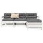 Gartensofa-Set 4-teilig aus massivem weißem Kiefernholz von vidaXL, Gartensets - Ref: Foro24-3250801, Preis: 264,11 €, Rabatt: %
