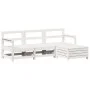 Gartensofa-Set 4-teilig aus massivem weißem Kiefernholz von vidaXL, Gartensets - Ref: Foro24-3250801, Preis: 264,11 €, Rabatt: %
