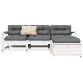 Garden sofa set 4 pieces solid white pine wood by vidaXL, Garden sets - Ref: Foro24-3250793, Price: 279,85 €, Discount: %