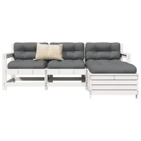 Garden sofa set 4 pieces solid white pine wood by vidaXL, Garden sets - Ref: Foro24-3250793, Price: 276,18 €, Discount: %