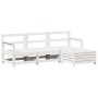 Gartensofa-Set 4-teilig aus massivem weißem Kiefernholz von vidaXL, Gartensets - Ref: Foro24-3250793, Preis: 279,85 €, Rabatt: %