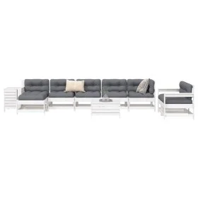 Garden sofa set 10 pieces solid white pine wood by vidaXL, Garden sets - Ref: Foro24-3250637, Price: 699,76 €, Discount: %