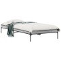 Sonoma-graues Metall-Holzwerkstoff-Bettgestell, 90 x 190 cm von vidaXL, Betten und Lattenroste - Ref: Foro24-845054, Preis: 6...