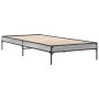 Sonoma-graues Metall-Holzwerkstoff-Bettgestell, 90 x 190 cm von vidaXL, Betten und Lattenroste - Ref: Foro24-845054, Preis: 6...