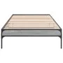 Sonoma gray metal engineered wood bed frame 90x190 cm by vidaXL, Beds and slatted bases - Ref: Foro24-845054, Price: 62,04 €,...