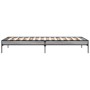 Sonoma-graues Metall-Holzwerkstoff-Bettgestell, 90 x 190 cm von vidaXL, Betten und Lattenroste - Ref: Foro24-845054, Preis: 6...