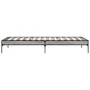 Sonoma gray metal engineered wood bed frame 90x190 cm by vidaXL, Beds and slatted bases - Ref: Foro24-845054, Price: 62,04 €,...