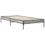 Sonoma gray metal engineered wood bed frame 90x190 cm by vidaXL, Beds and slatted bases - Ref: Foro24-845054, Price: 62,04 €,...