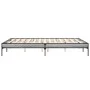 Sonoma gray metal engineered wood bed frame 150x200 cm by vidaXL, Beds and slatted bases - Ref: Foro24-845014, Price: 91,69 €...