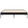 Engineered wood and black metal bed frame 120x200cm by vidaXL, Beds and slatted bases - Ref: Foro24-845021, Price: 75,73 €, D...