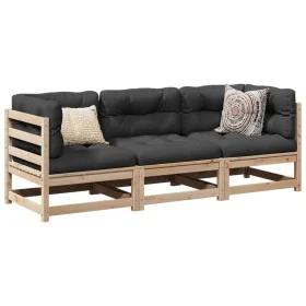 Garden sofa set 3 pieces solid pine wood by vidaXL, Garden sets - Ref: Foro24-3299264, Price: 190,87 €, Discount: %