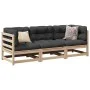 Gartensofa-Set 3-teilig aus massivem Kiefernholz von vidaXL, Gartensets - Ref: Foro24-3299264, Preis: 190,87 €, Rabatt: %