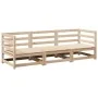 Gartensofa-Set 3-teilig aus massivem Kiefernholz von vidaXL, Gartensets - Ref: Foro24-3299264, Preis: 190,87 €, Rabatt: %
