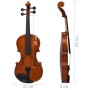Complete set of violin with bow and chin rest dark wood 4/4 by vidaXL, Violins - Ref: Foro24-70142, Price: 80,90 €, Discount: %
