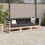 Gartensofa-Set 3-teilig aus massivem Kiefernholz von vidaXL, Gartensets - Ref: Foro24-3299264, Preis: 190,87 €, Rabatt: %