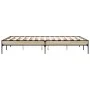 Sonoma oak metal engineered wood bed frame 140x190 cm by vidaXL, Beds and slatted bases - Ref: Foro24-845037, Price: 104,94 €...