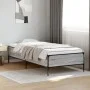 Sonoma gray metal engineered wood bed frame 90x200 cm by vidaXL, Beds and slatted bases - Ref: Foro24-844969, Price: 70,39 €,...