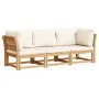 3-teiliges Gartenmöbel-Set mit Akazienholz und Kissen. von vidaXL, Modulare Sofas für den Außenbereich - Ref: Foro24-3214291,...