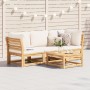 3-teiliges Gartenmöbel-Set mit Akazienholz und Kissen. von vidaXL, Modulare Sofas für den Außenbereich - Ref: Foro24-3214291,...