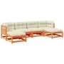 6-piece garden sofa set with wax-brown pine wood cushions by vidaXL, Garden sets - Ref: Foro24-3295819, Price: 619,57 €, Disc...