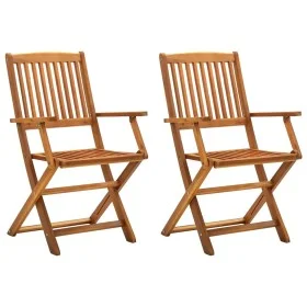 Folding garden chairs 2 units solid acacia wood by vidaXL, Garden chairs - Ref: Foro24-46337, Price: 139,89 €, Discount: %