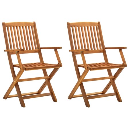 Klappbare Gartenstühle 2 Einheiten aus massivem Akazienholz von vidaXL, Gartenstühle - Ref: Foro24-46337, Preis: 159,26 €, Ra...