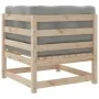3-piece garden sofa set with solid pine wood cushions by vidaXL, Garden sets - Ref: Foro24-3295831, Price: 251,33 €, Discount: %