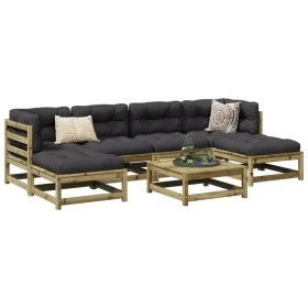 7-piece garden sofa set with impregnated pine wood cushions by vidaXL, Garden sets - Ref: Foro24-3295825, Price: 581,95 €, Di...