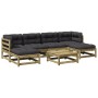 7-teiliges Gartensofa-Set mit Kissen aus imprägniertem Kiefernholz von vidaXL, Gartensets - Ref: Foro24-3295825, Preis: 589,6...