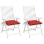 Cojines de silla de jardín 2 uds tela Oxford rojo 40x40x7 cm de vidaXL, Cojines para sillas y sofás - Ref: Foro24-361468, Pre...