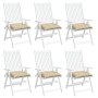 Gartenstuhlkissen 6 Stück beiges Oxford-Gewebe 40x40x7 cm von vidaXL, Kissen für Stühle und Sofas - Ref: Foro24-361461, Preis...