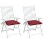 Gartenstuhlkissen 2 Stück rot roter Oxford-Stoff 40x40x7 cm von vidaXL, Kissen für Stühle und Sofas - Ref: Foro24-361477, Pre...