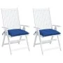 Cojines de silla de jardín 2 uds tela Oxford azul 40x40x7 cm de vidaXL, Cojines para sillas y sofás - Ref: Foro24-361480, Pre...