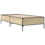 Estructura cama madera ingeniería metal roble Sonoma 100x200 cm de vidaXL, Camas y somieres - Ref: Foro24-844962, Precio: 76,...