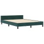 Estructura de cama Verde oscuro 140 x 190 cm Terciopelo