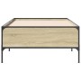 Estructura cama madera ingeniería metal roble Sonoma 100x200 cm de vidaXL, Camas y somieres - Ref: Foro24-844962, Precio: 76,...