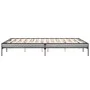 Sonoma gray metal engineered wood bed frame 160x200 cm by vidaXL, Beds and slatted bases - Ref: Foro24-845009, Price: 93,04 €...