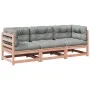 3-teilige Gartensofagarnitur mit Kissen aus Douglasienholz von vidaXL, Gartensets - Ref: Foro24-3299270, Preis: 291,73 €, Rab...