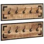 Coat racks 2 pcs solid rough mango wood 80x8x25 cm by vidaXL, Hat and coat racks - Ref: Foro24-358919, Price: 65,80 €, Discou...
