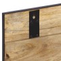 Percheros 2 uds madera maciza de mango rugosa 80x8x25 cm