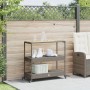 Bar cart 3 levels PE rattan and solid gray acacia wood by vidaXL, Kitchen and dining carts - Ref: Foro24-368724, Price: 167,6...