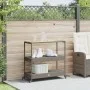 Bar cart 3 levels PE rattan and solid gray acacia wood by vidaXL, Kitchen and dining carts - Ref: Foro24-368724, Price: 164,4...